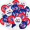 Latex Balloons 60PCS Red, White & Blue Veterans Balloons – American Flag & “Happy Day” Printed Party Supplies for Memorial Day, Patriotic Celebrations & USA Parties